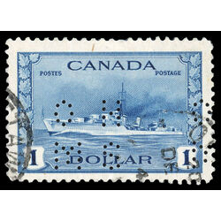 canada stamp o official o262 destroyer 1 00 1942 U VF 007