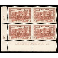 canada stamp 243 fort garry gate winnipeg 20 1938 PB LL %231 030