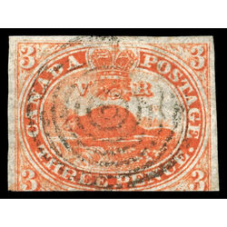canada stamp 1 beaver 3d 1851 U VG F 069