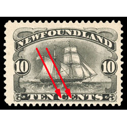 newfoundland stamp 59ii schooner 10 1887 M F 001