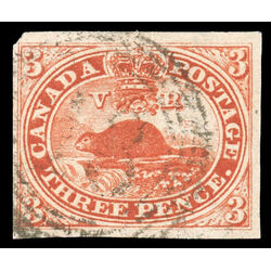 canada stamp 4 beaver 3d 1852 U VF 158