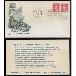 canada stamp 327 queen elizabeth ii 3 1953 FDC PC 011