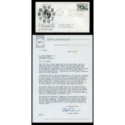 canada stamp 437 maple leaf and icy symbol 5 1965 FDC PC 014