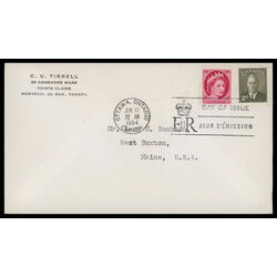canada stamp 339 queen elizabeth ii 3 1954 FDC COMBO 009