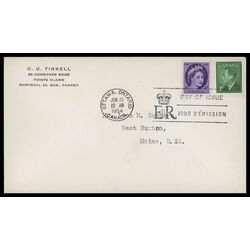 canada stamp 340 queen elizabeth ii 4 1954 FDC COMBO 019