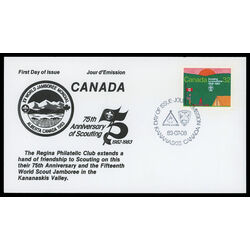 canada stamp 993 scout encampment 32 1983 FDC PC 002