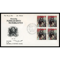canada stamp 660 marguerite bourgeoys 8 1975 FDC BLOCK 009