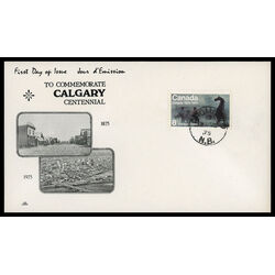 canada stamp 667 calgary stampede 8 1975 FDC PC 007