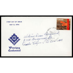 canada stamp 633 portage and main 8 1974 FDC PC 018