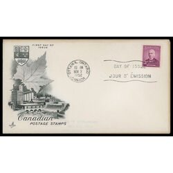 canada stamp 318 sir john abbott 1952 FDC PC 021