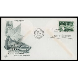 canada stamp 362 paper industry pulp and paper 20 1956 FDC PC 021