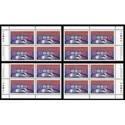 canada stamp 1103 cbc logo over 5 regions of canada 34 1986 PB SET