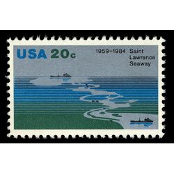 us stamp postage issues 2091 aerial view of seaway freighters 20 1984