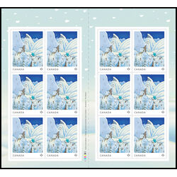 canada stamp bk booklets bk825 holiday winter scenes 2023