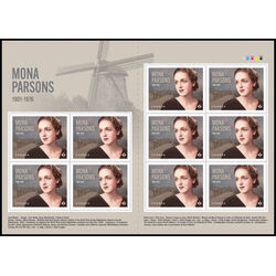 canada stamp bk booklets bk828 mona parsons 2023