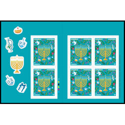 canada stamp bk booklets bk830 hanukkah 2023