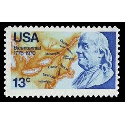 us stamp postage issues 1690 franklin and map of north america 1776 13 1976