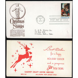 us stamp 1414 christmas nativity 6 1970 FDC PC 001