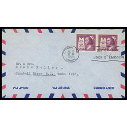 canada stamp 380 nurse 5 1958 FDC PC 019