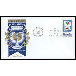 canada stamp 500 flags of summer and winter games 6 1969 FDC PC 020