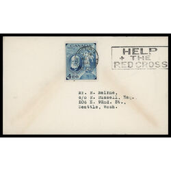canada stamp 274 alexander graham bell and winged figure of fame 4 1947 FDC PC 032