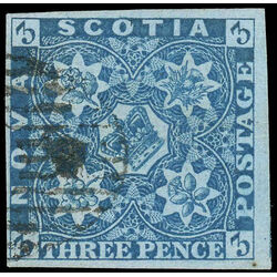 nova scotia stamp 2 pence issue 3d 1851 U VF 015