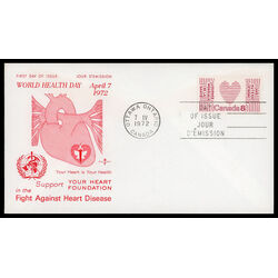canada stamp 560 heart 8 1972 FDC PC 004