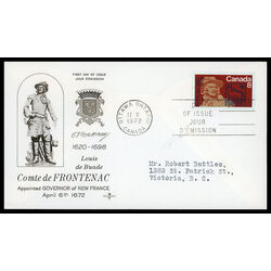 canada stamp 561 frontenac 8 1972 FDC PC 009