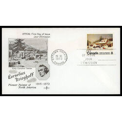 canada stamp 610 the blacksmith s shop 8 1972 FDC PC 012