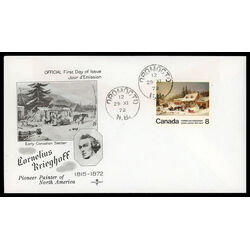 canada stamp 610 the blacksmith s shop 8 1972 FDC PC 014
