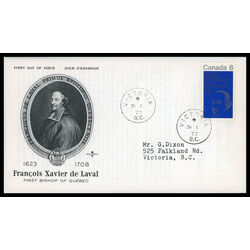 canada stamp 611 bishop laval 8 1973 FDC PC 015