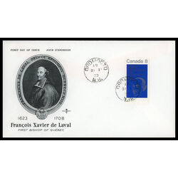 canada stamp 611 bishop laval 8 1973 FDC PC 017