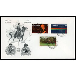 canada stamp 612 4 fdc r c m p centenary 1973 FDC COMBO 014