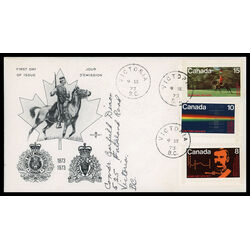 canada stamp 612 4 fdc r c m p centenary 1973 FDC COMBO 015