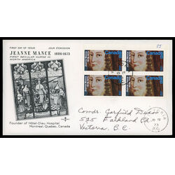canada stamp 615 jeanne mance 8 1973 FDC UR 015
