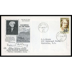 canada stamp 622 nellie mcclung 8 1973 FDC PC 010