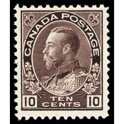 canada stamp 116 king george v 10 1912 M F VF 026