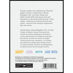 canada stamp bk booklets bk841 graphic novelists 2024