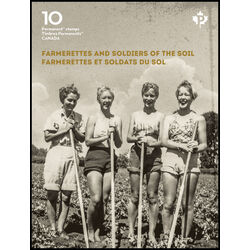 canada stamp bk booklets bk848 farmerettes and soldiers of the soil 2024