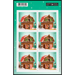 canada stamp bk booklets bk851 holiday gingerbread houses 2024