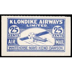 canada stamp cl air mail semi official cl45 klondike airways ltd 25 1928 M NH 006