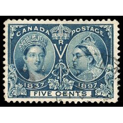 canada stamp 54 queen victoria diamond jubilee 5 1897 U VF 070