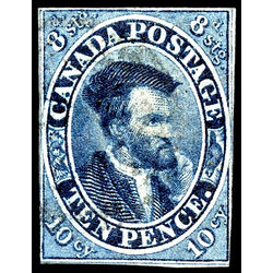 canada stamp 7 jacques cartier 10d 1855 U F 073