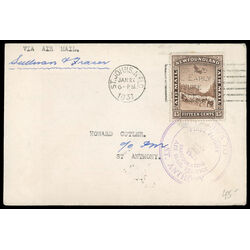 newfoundland stamp c6 dog sled and airplane 15 1931 U XF 004