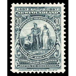 newfoundland stamp 72 colony seal 30 1897 M VF 015