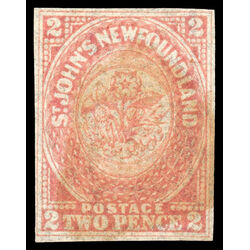 newfoundland stamp 17i pence third issue 2d 1861 U F VF 005