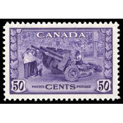 canada stamp 261 munitions factory 50 1942 M XFNH 026