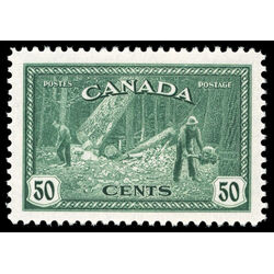 canada stamp 272 logging bc 50 1946 M XFNH 029
