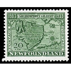 newfoundland stamp 223 map of newfoundland 1626 20 1933 M VFNH 002