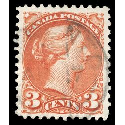 canada stamp 37b queen victoria 3 1870 U VF 013